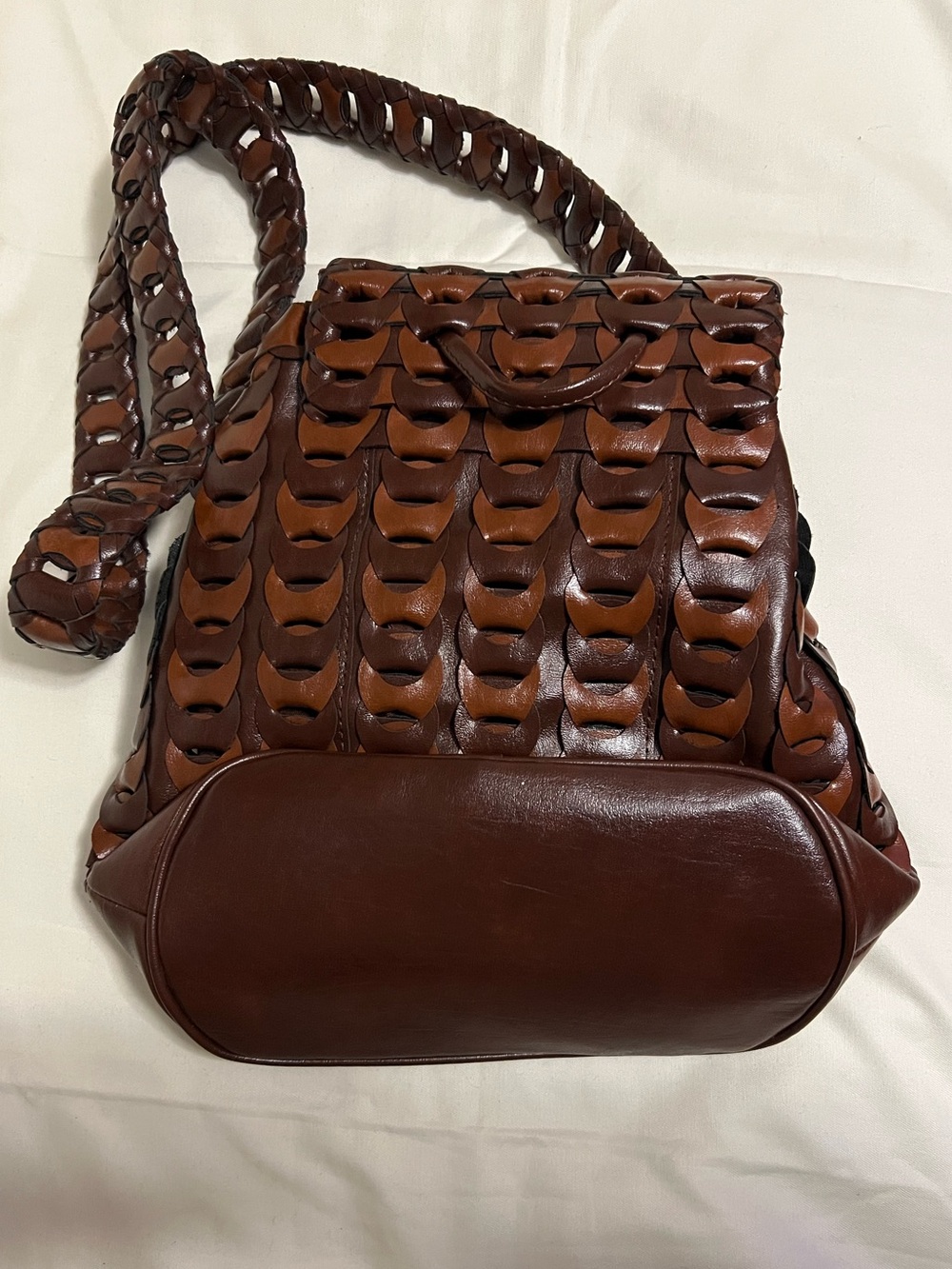 Unbranded Vegan Leather Braided Backpack - Picture 6 of 12